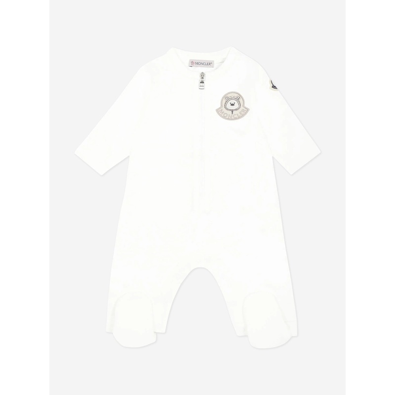 Baby Logo Romper in Ivory