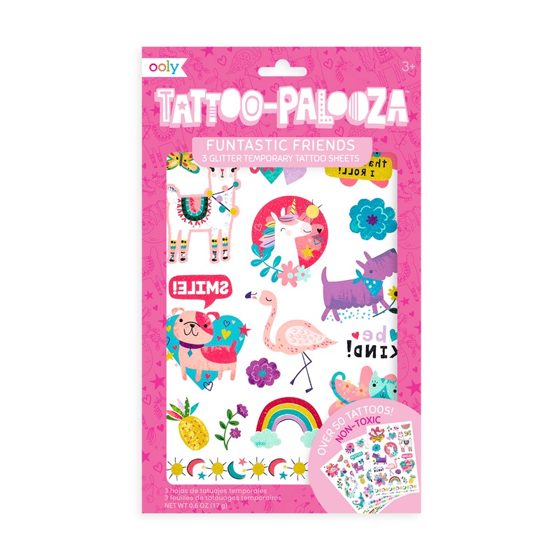 Tattoo Palooza Temporary Glitter Tattoo: Funtastic Friends