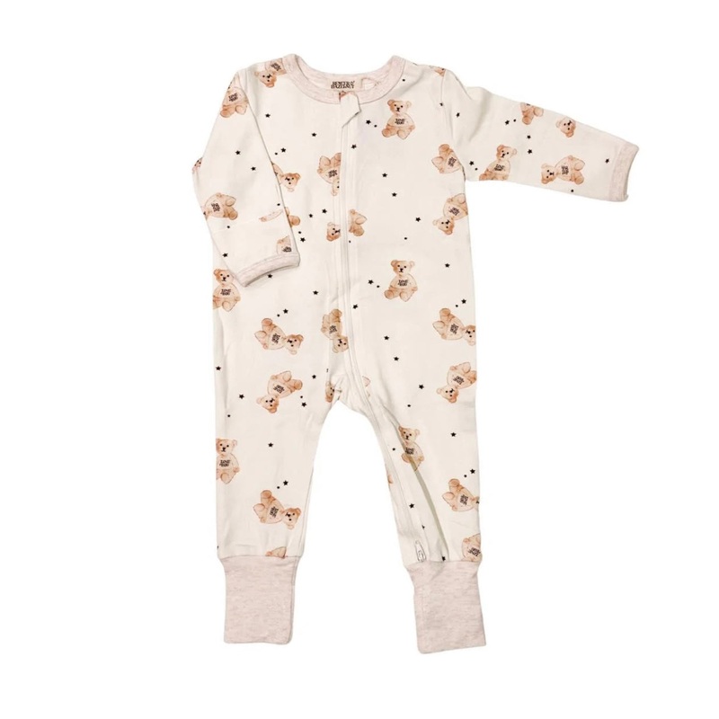 Basil Bear Zip Onesie