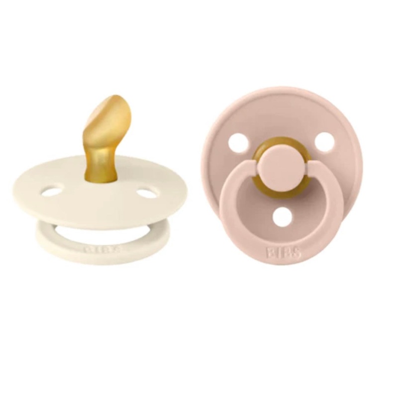 Bibs Anatomical Dummies | Twin Pack | Ivory & Blush | Size 1 & 2
