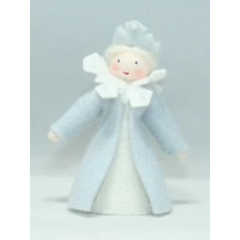 Winter Queen (miniature standing felt doll, theme hat)