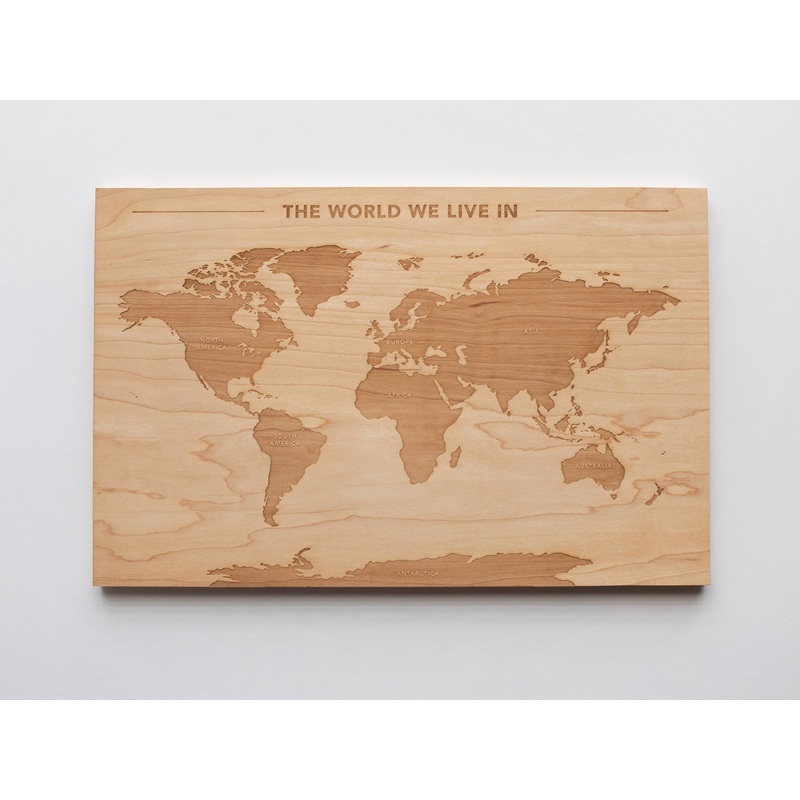 Wooden World Map
