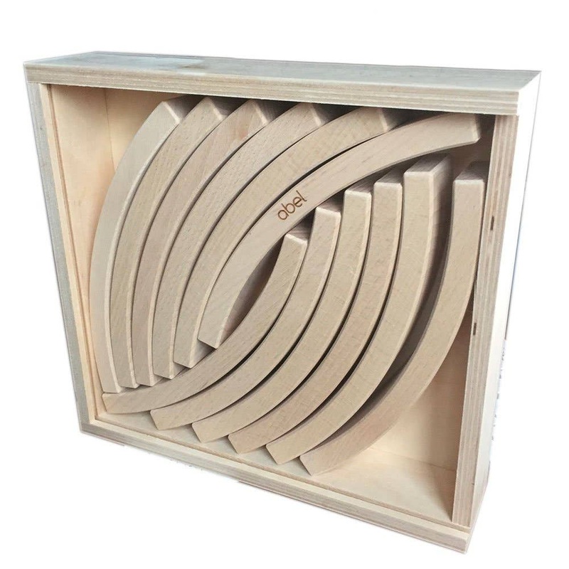 Abel Wooden Blocks in Wooden Storage Box, 12 Piece