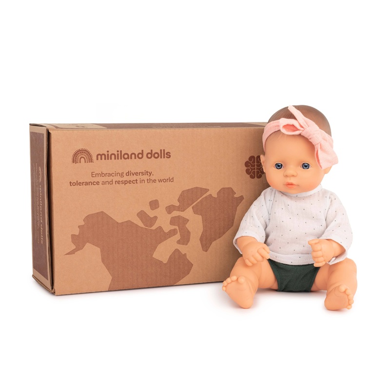 Baby Doll Caucasian Girl 12 5/8 inch + Clothes (Gift Box)