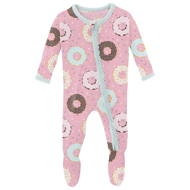 Print Muffin Ruffle Footie With 2 Way Zipper – Cake Pop Donuts And Sprinkles