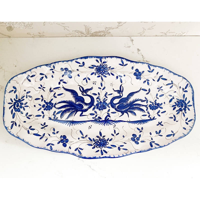 Antique French Moustiers Platter