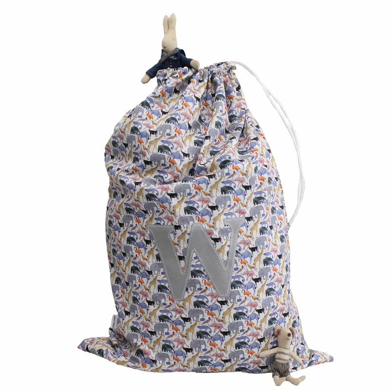 Storage Sack Made With Liberty Fabric in Queue For The Zoo