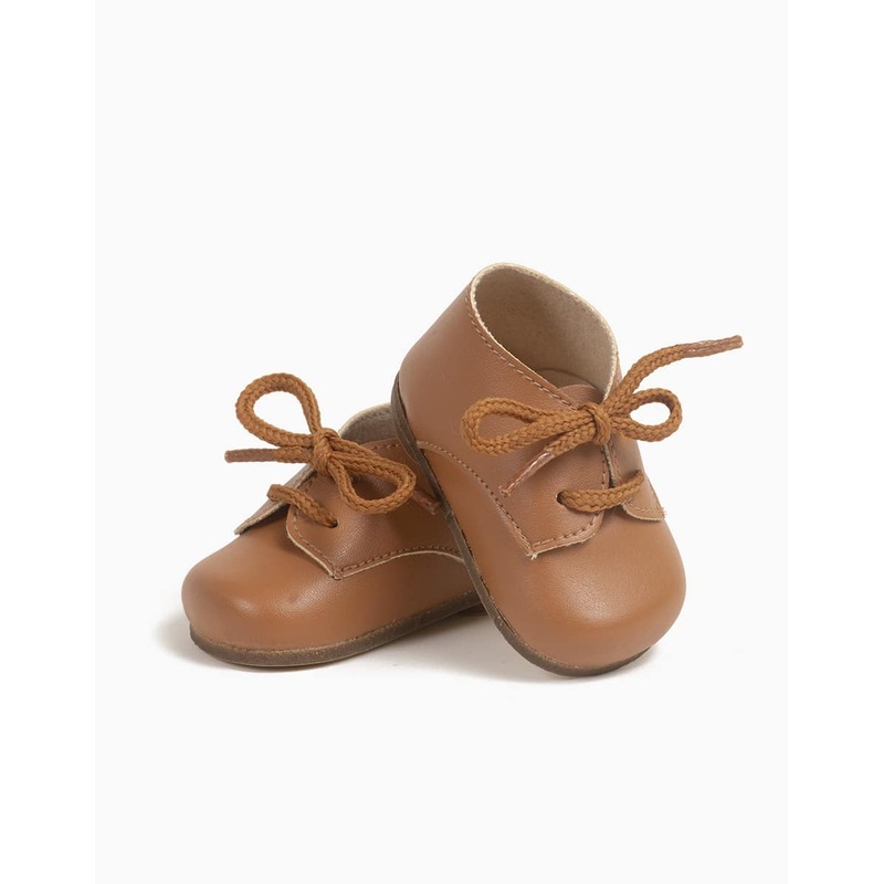 Bambinis  Pair of caramel Derbies lace-up shoes