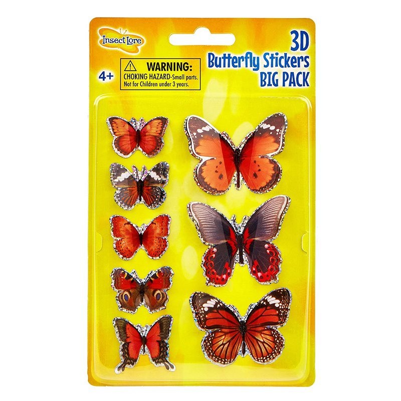 3D Butterfly Stickers BIG Pack