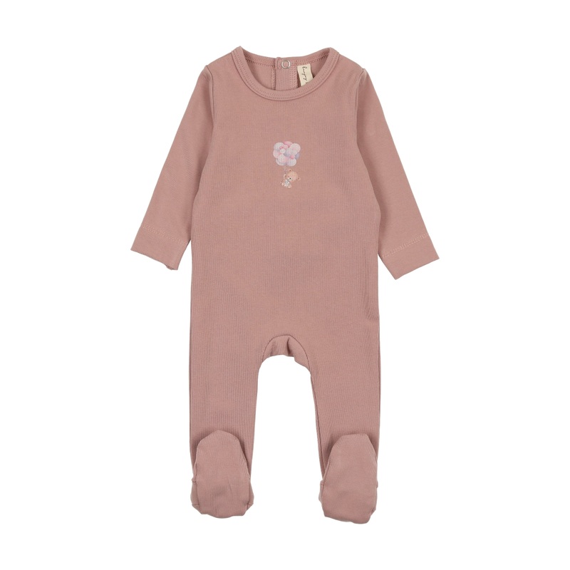 Baby Girl Footie | Teddy | Pink | Bonjoy Baby