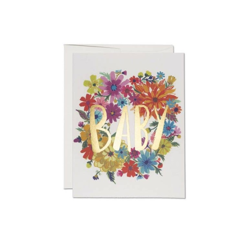 Baby Wreath baby greeting card