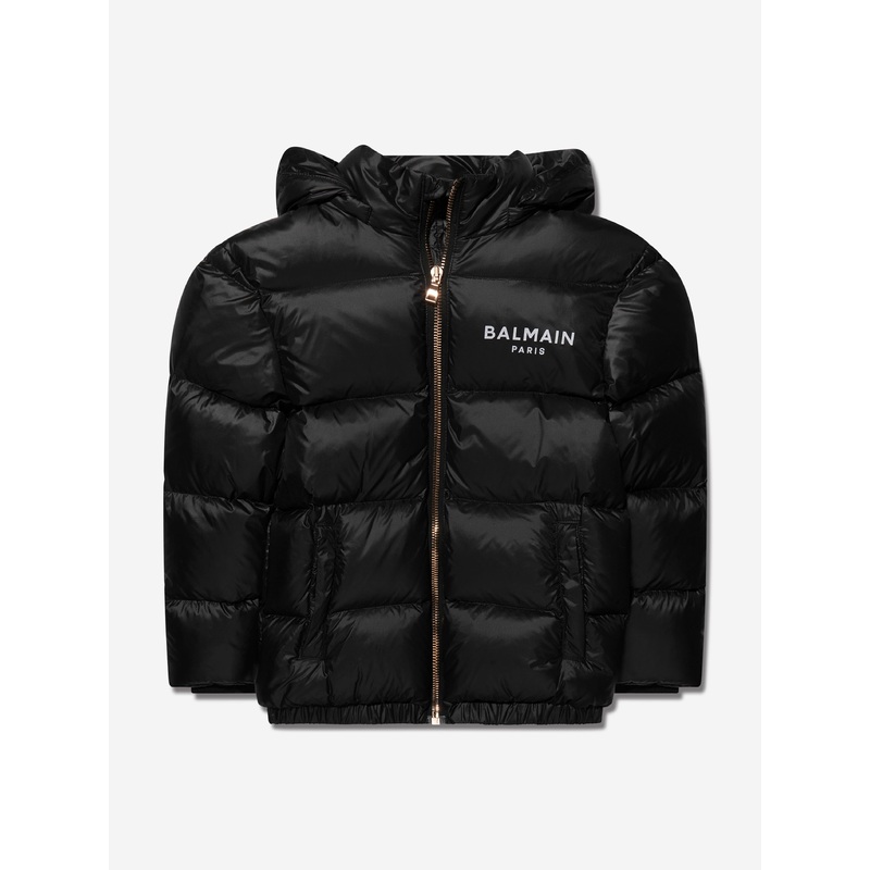 Balmain Kids Puffer Jacket in Black