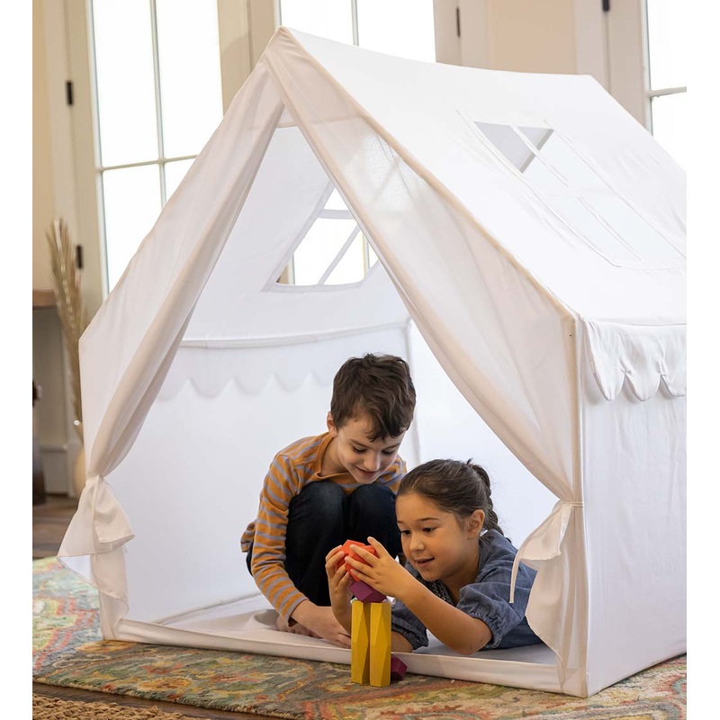 4-Foot Indoor Playhouse Tent with Floor Cover