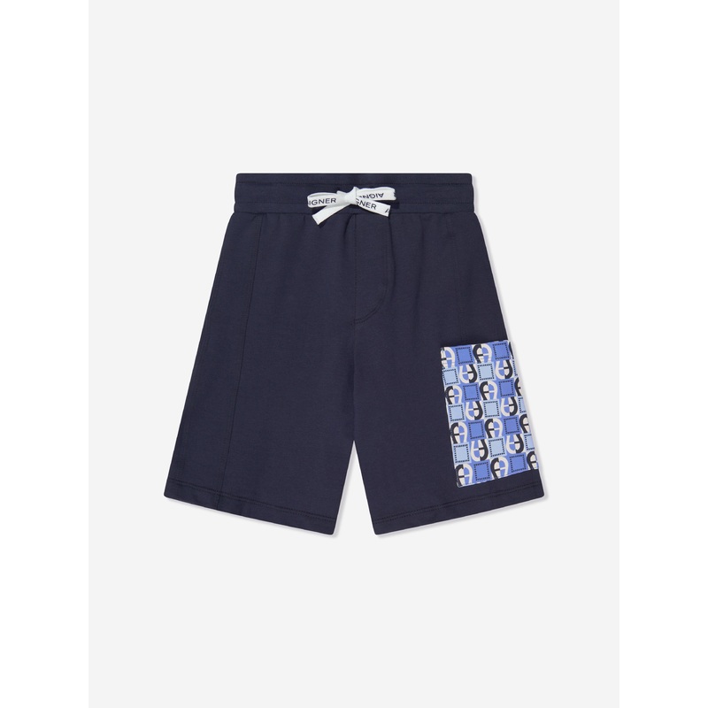 Aigner Boys Pocket Bermuda Shorts in Navy