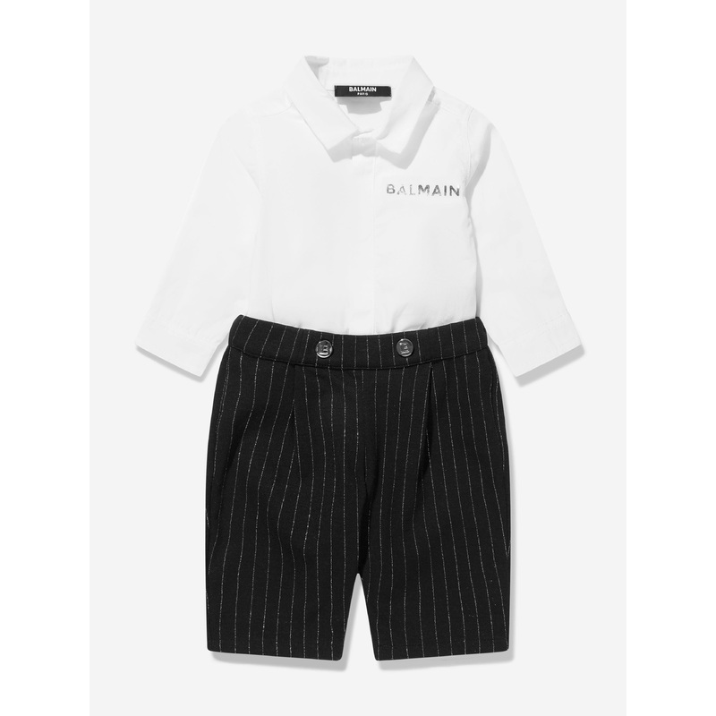 Balmain Baby Boys Romper in White
