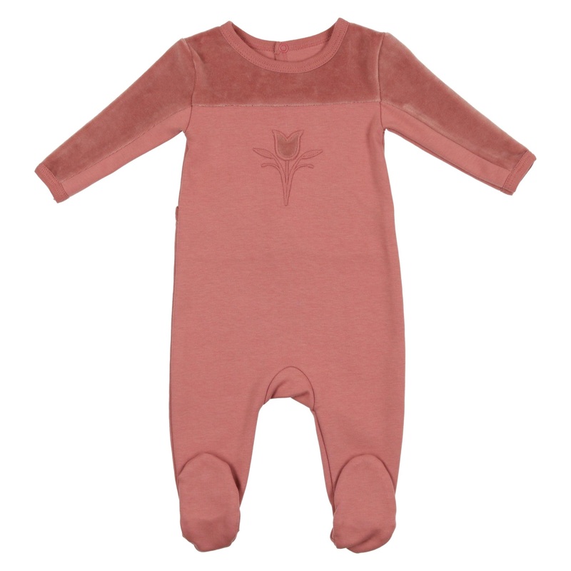 Mon Tresor Embellished Cotton Footie