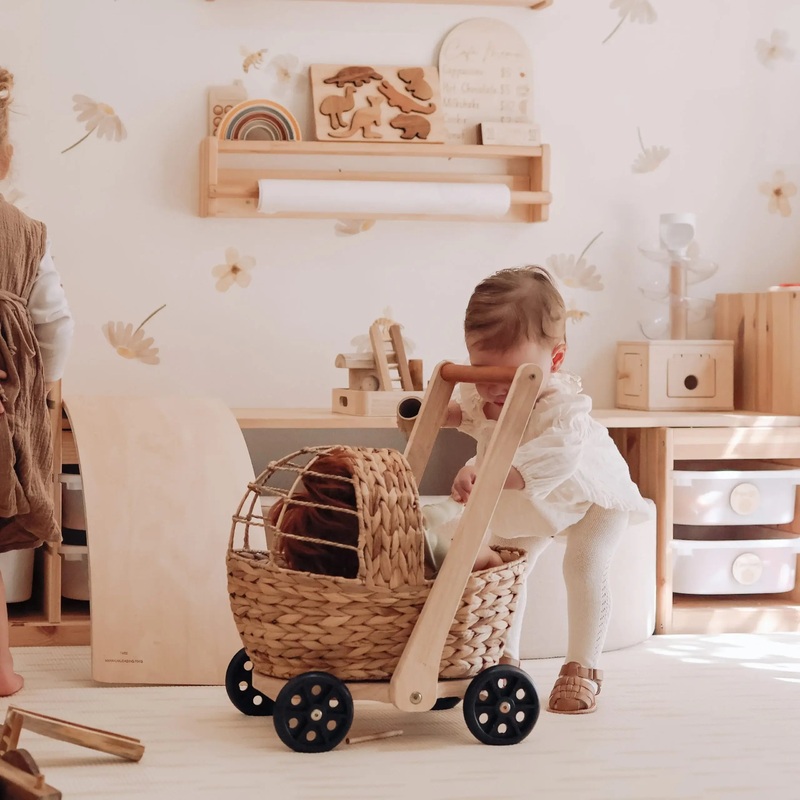 Water Hyacinth Doll Pram & Walker