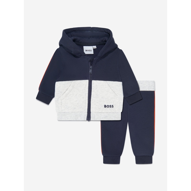 BOSS Baby Boys Contrast Tracksuit in Navy