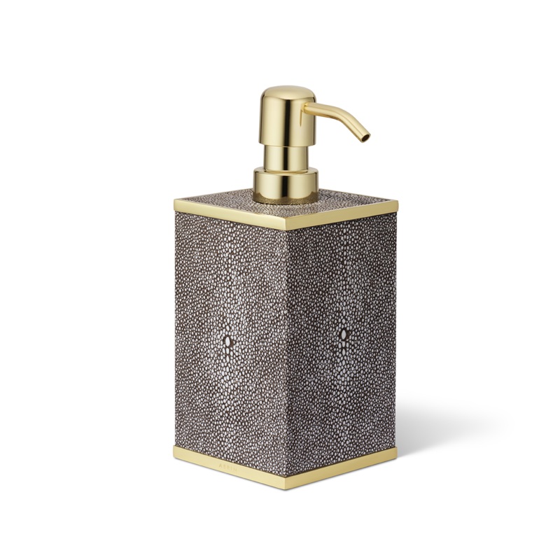 Shagreen Soap Pump, Chocolate