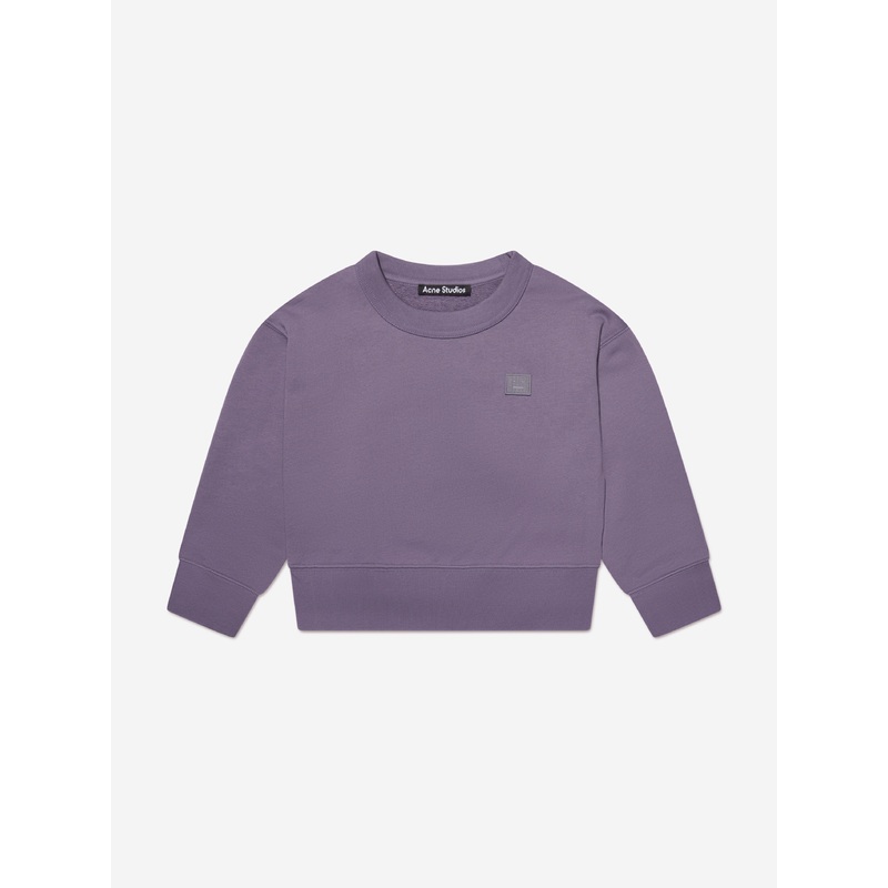 Acne Studios Kids Mini Fairah Face Sweatshirt in Purple