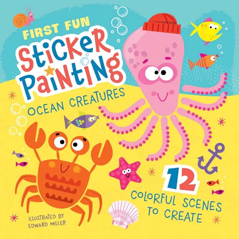 Activity Book – First Fun Sticker Painting: Ocean Creatures