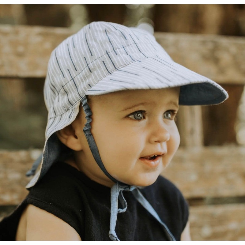 Bedhead Hat | Reversible Baby Flap Sun Hat – Sprig/Steele