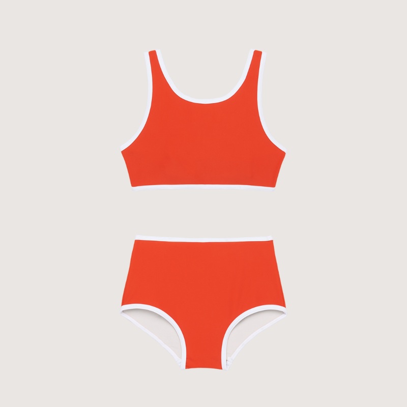 Swim Tie Top + Brief | Rosso