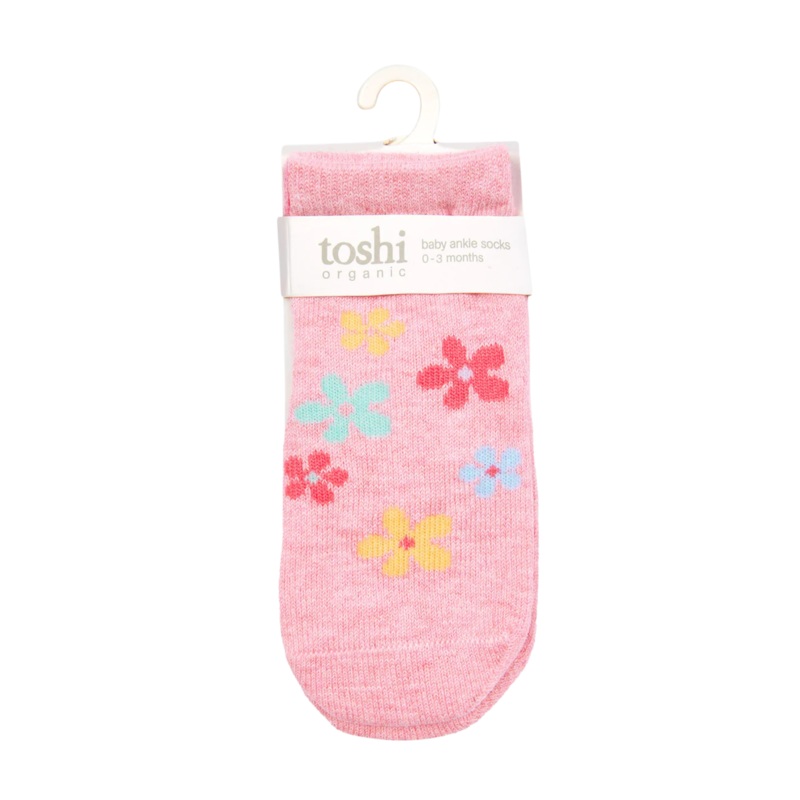 Toshi Organic Socks Ankle Jacquard – Daisy