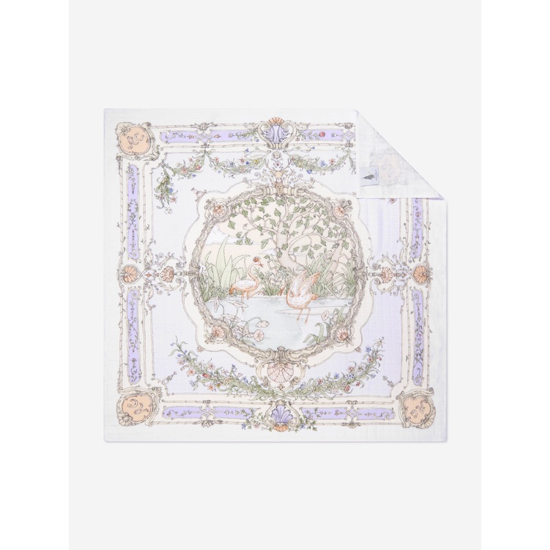 Atelier Choux Baby Girls Tapestry Swaddle in Violet