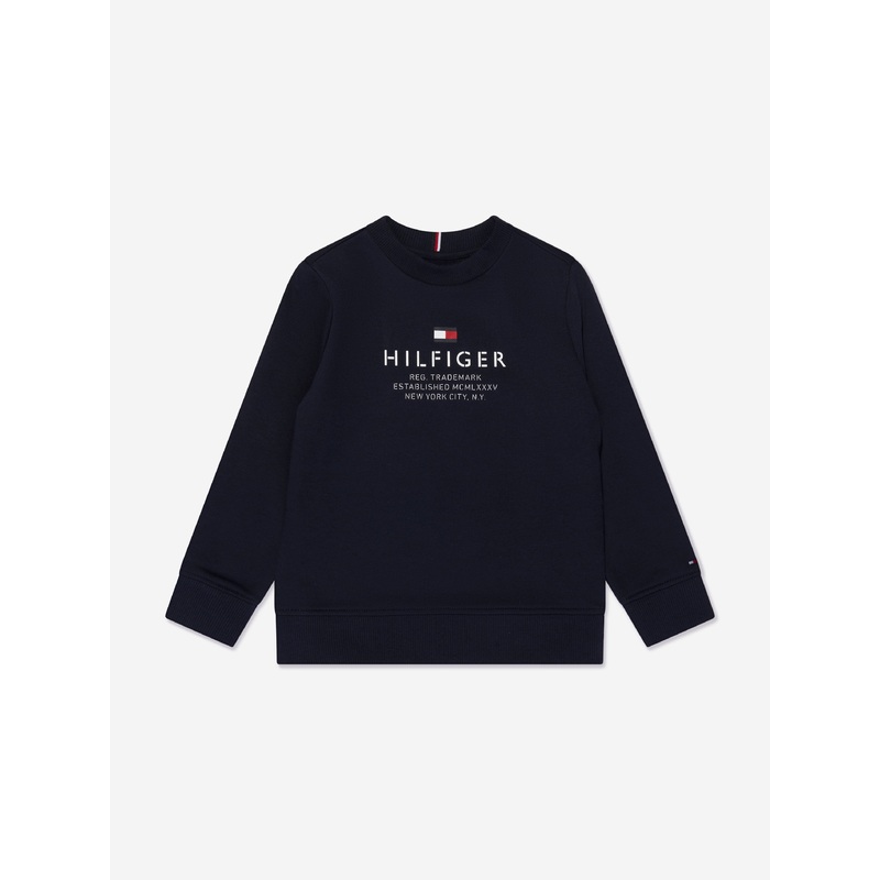 Tommy Hilfiger Boys Logo Sweatshirt in Navy