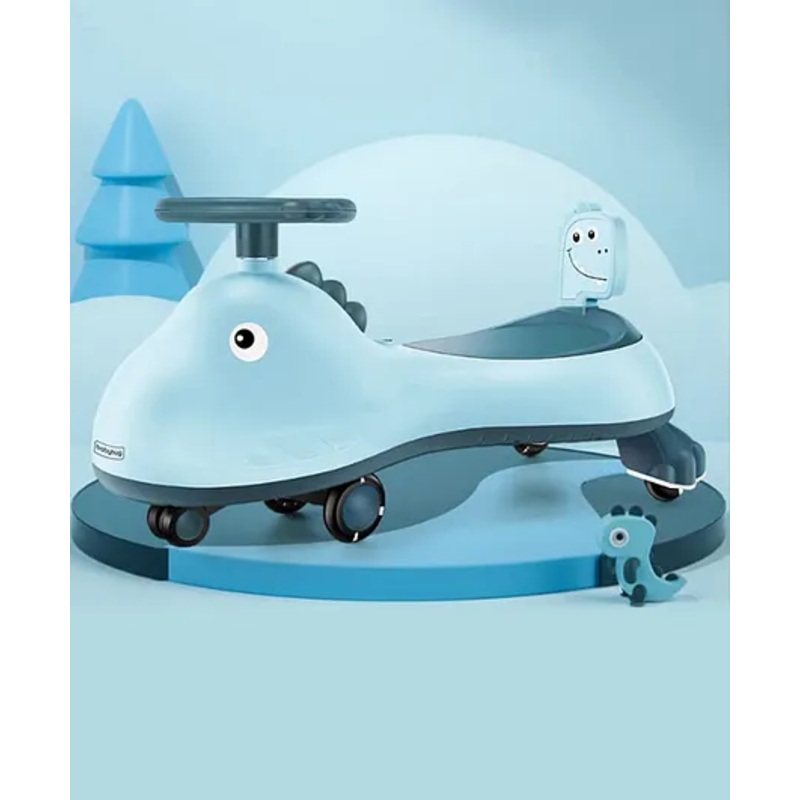 Babyhug Dino Drift Kids Swing Car with ABEC 7 Bearing,Lights,Muisc & PU LED Wheels