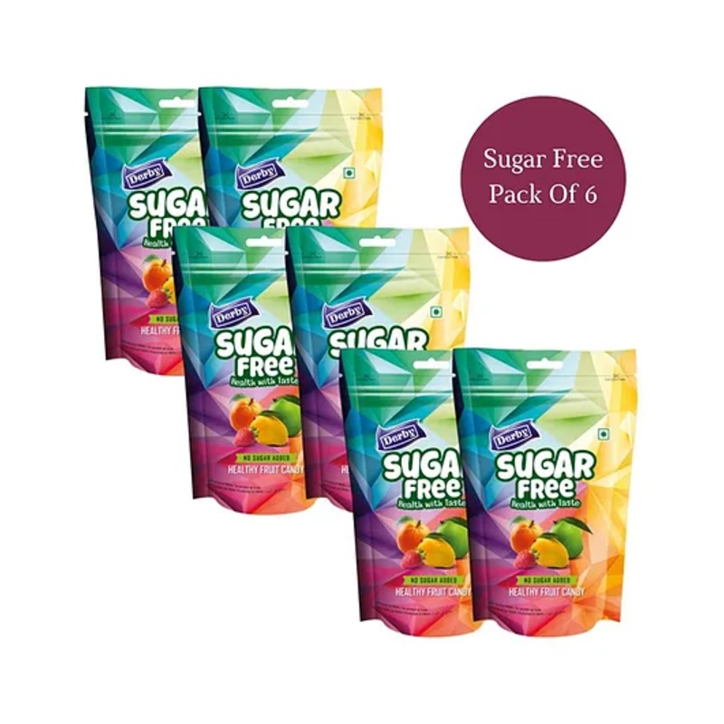 Derby Sugar Free Standy Pouch  Combo Pack Of 6 Return Gift For Birthday Party
