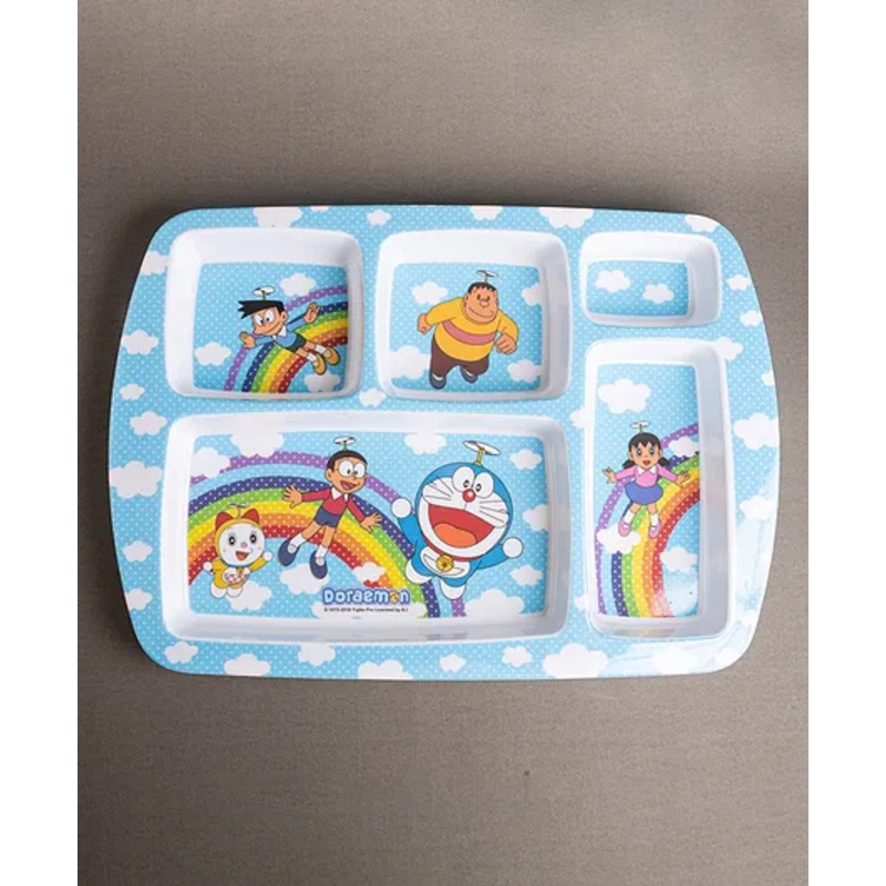 Superware Melamine Kids  5 Section Plate -Doraemon Rainbow