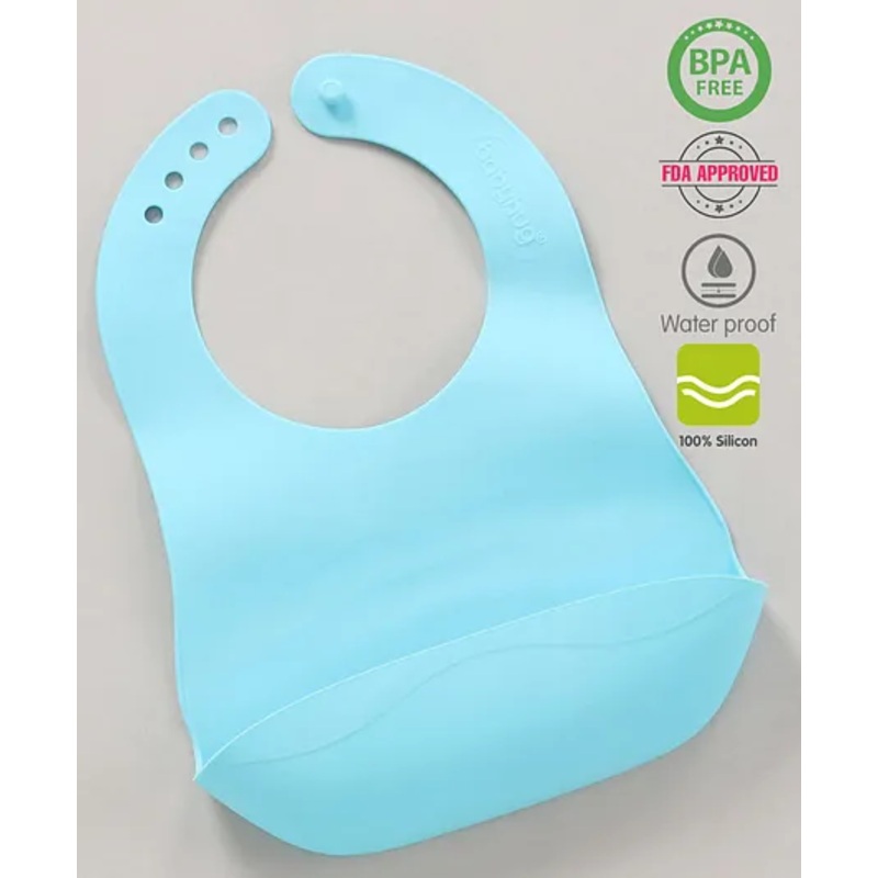 Babyhug Foldable Bib – Blue