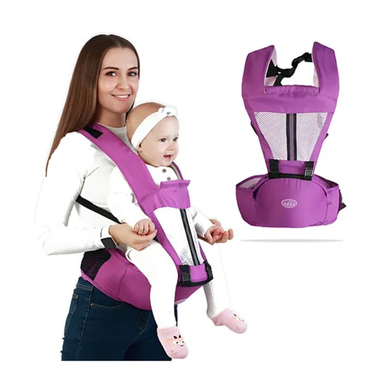 Bembika Baby Carrier Newborn to Toddler with Hip Seat – Magenta