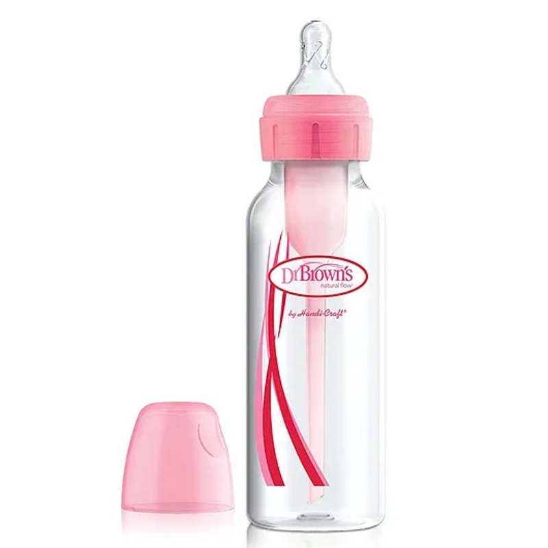 Dr. Brown’s Natural Flow Options Polypropylene Narrow Bottle Pink – 250 ml