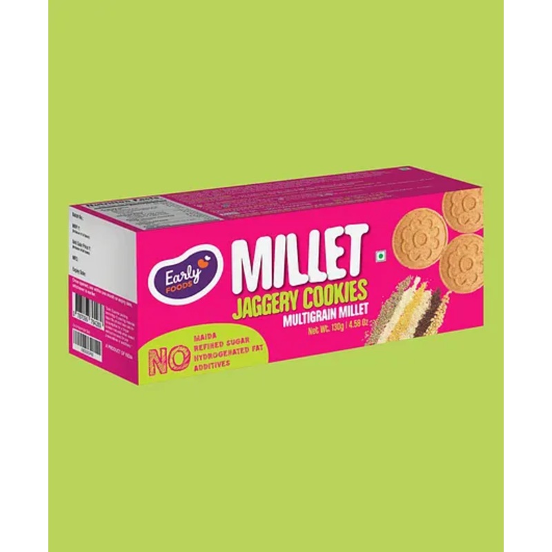 Early Foods Multi-Grain Millet Jaggery Cookies 130g