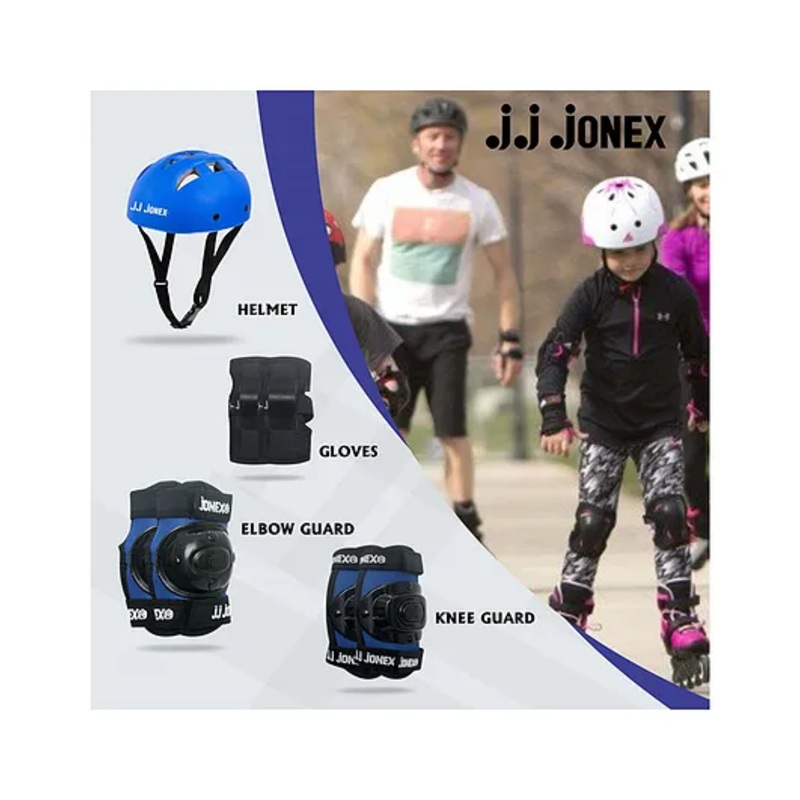 JJ Jonex Skating Protection Set Of 4 Large Size – Blue