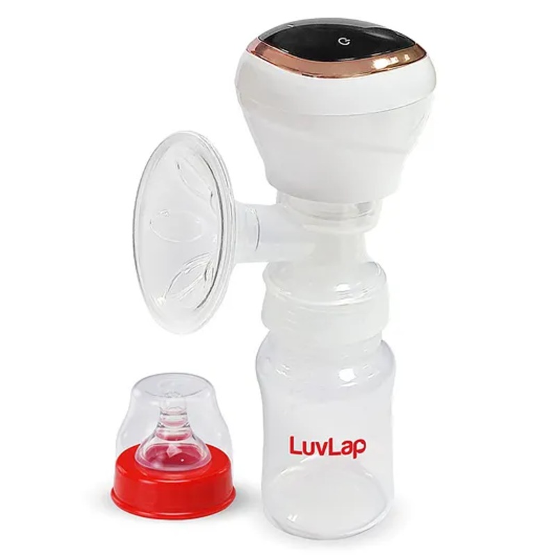 LuvLap Elite Electric Breast Pump with 2-Phase Pumping Technology, Rechargeable Battery, Soft & Gentle Silicone, BPA-Free Materials, One Year Warranty for Efficient and Comfortable Pumping  White