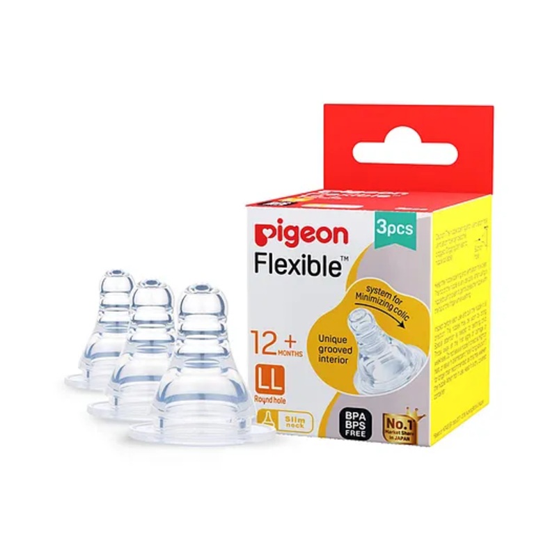 Pigeon Peristaltic LL Size R Cut Nipple Pack of 3 – White