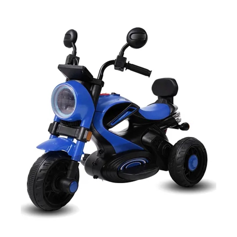 Srecap Rechargeable Battery Operated Bike for Kids, Ride on Toy Kids Bike with Light, Music & USB | Electric Battery Bike for Kids to Drive 1 to 4 Years (Blue)