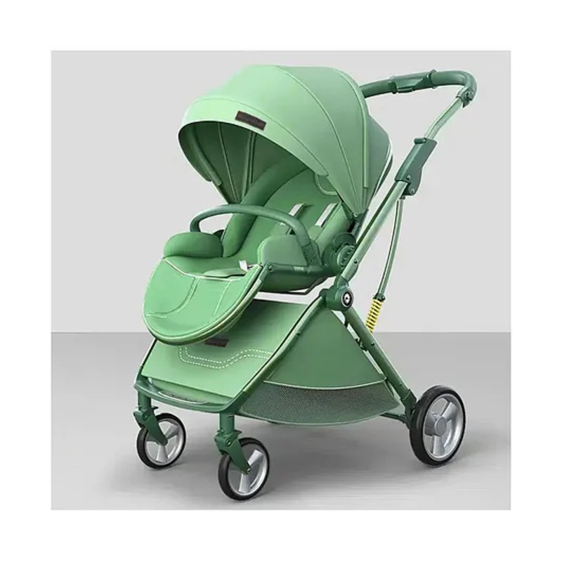 StarAndDaisy Coballe Baby Stroller, 2 in 1 High Landscape Convertible Reversible Bassinet Pram for Infant, Foldable Aluminum Alloy Pushchair, Mint