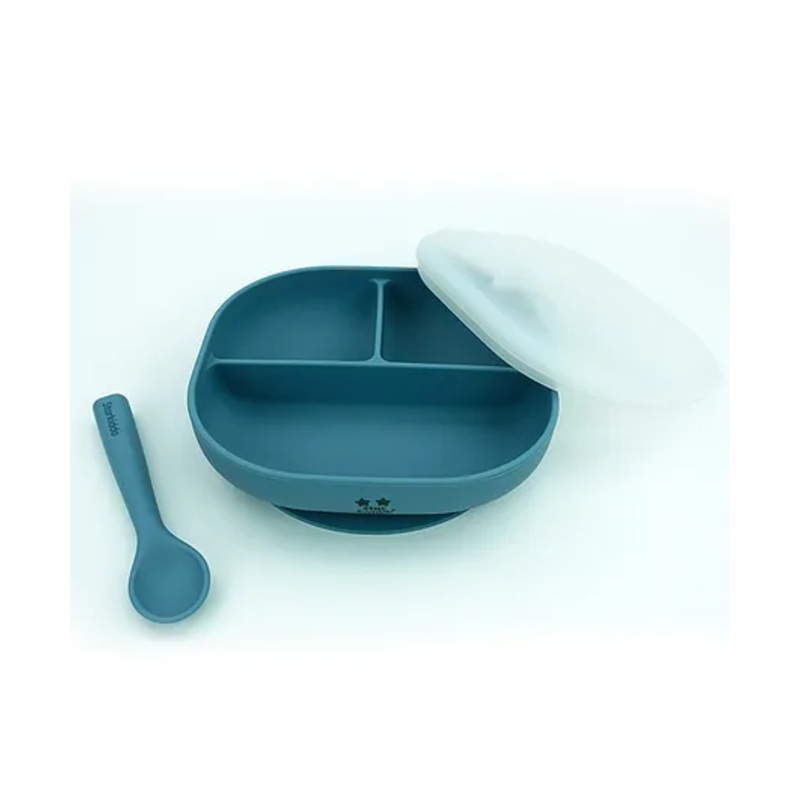 Starkiddo Food Grade Silicone Meal Set – Dusty Blue