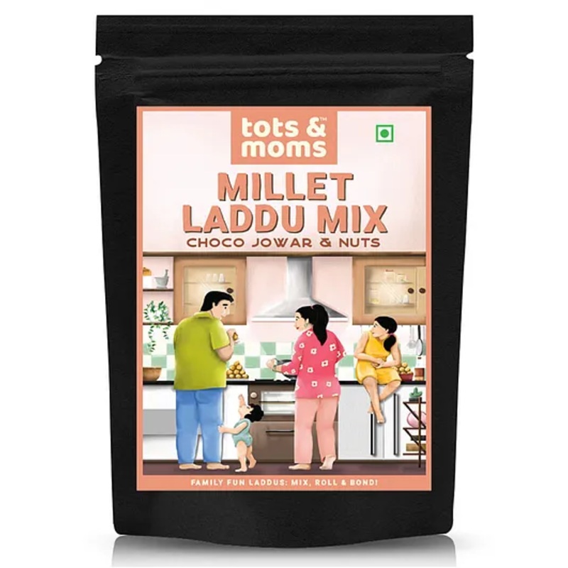 Tots & Moms Foods | Choco Jowar Laddu Mix | Guilt Free Treats – 250 g