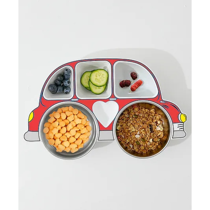 Car Shaped  Section Plate -Red