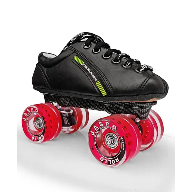 Jaspo Unisex Pro Hyper Quad Outdoor Wheel Shoe Skates Size -2 Uk Red