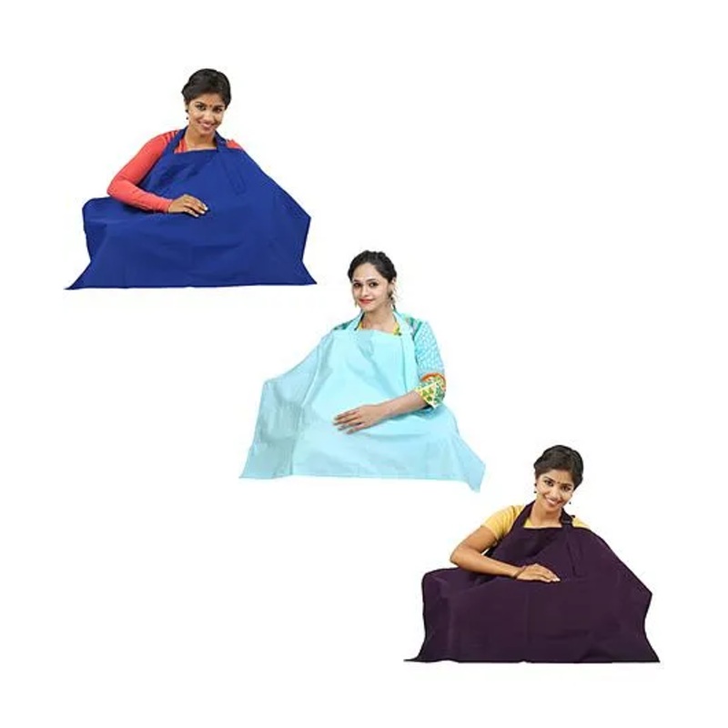 Lulamom Stripe Nursing Cover Astral Aura Blue Tint Classic Blue – Pack of 3