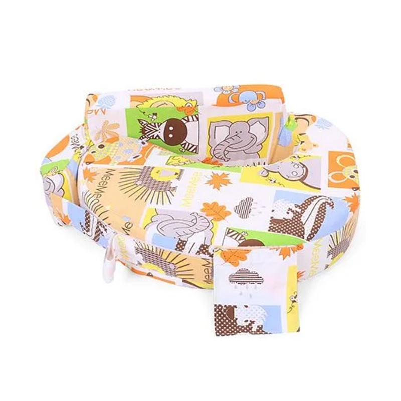 Mee Mee Feeding Pillow Animal Print – White Orange