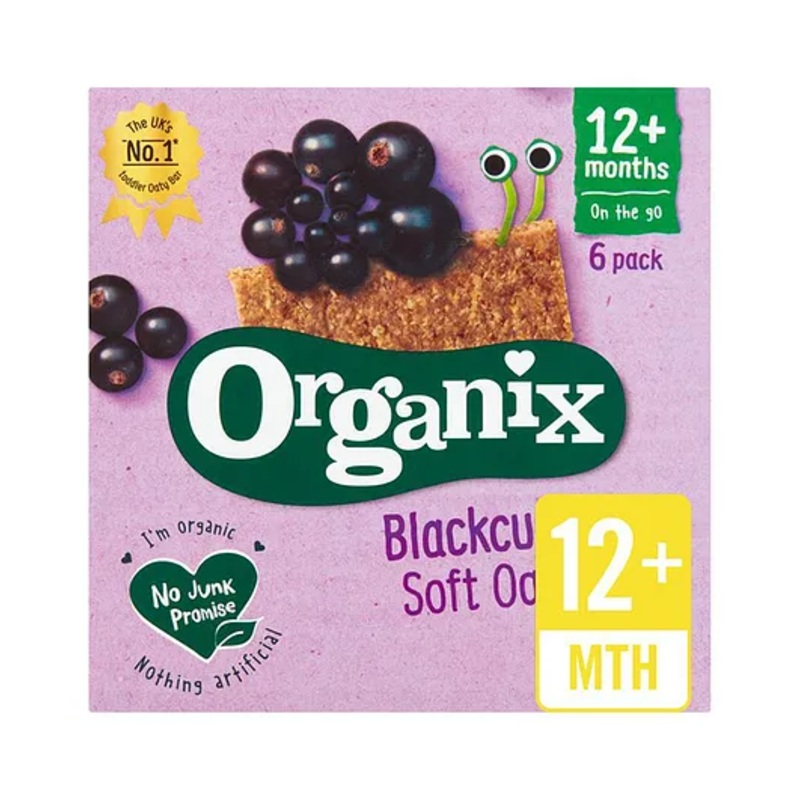 Organix Soft Oaty Bars, Blackcurrant (12m+) – 180 g (6×30 g)