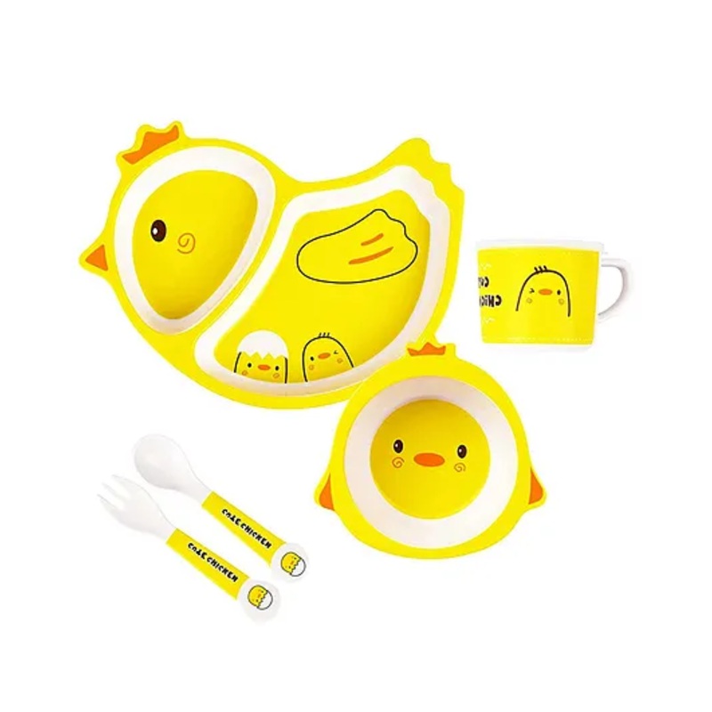 Sanjary Bamboo Tableware Chicken Shape – Yellow